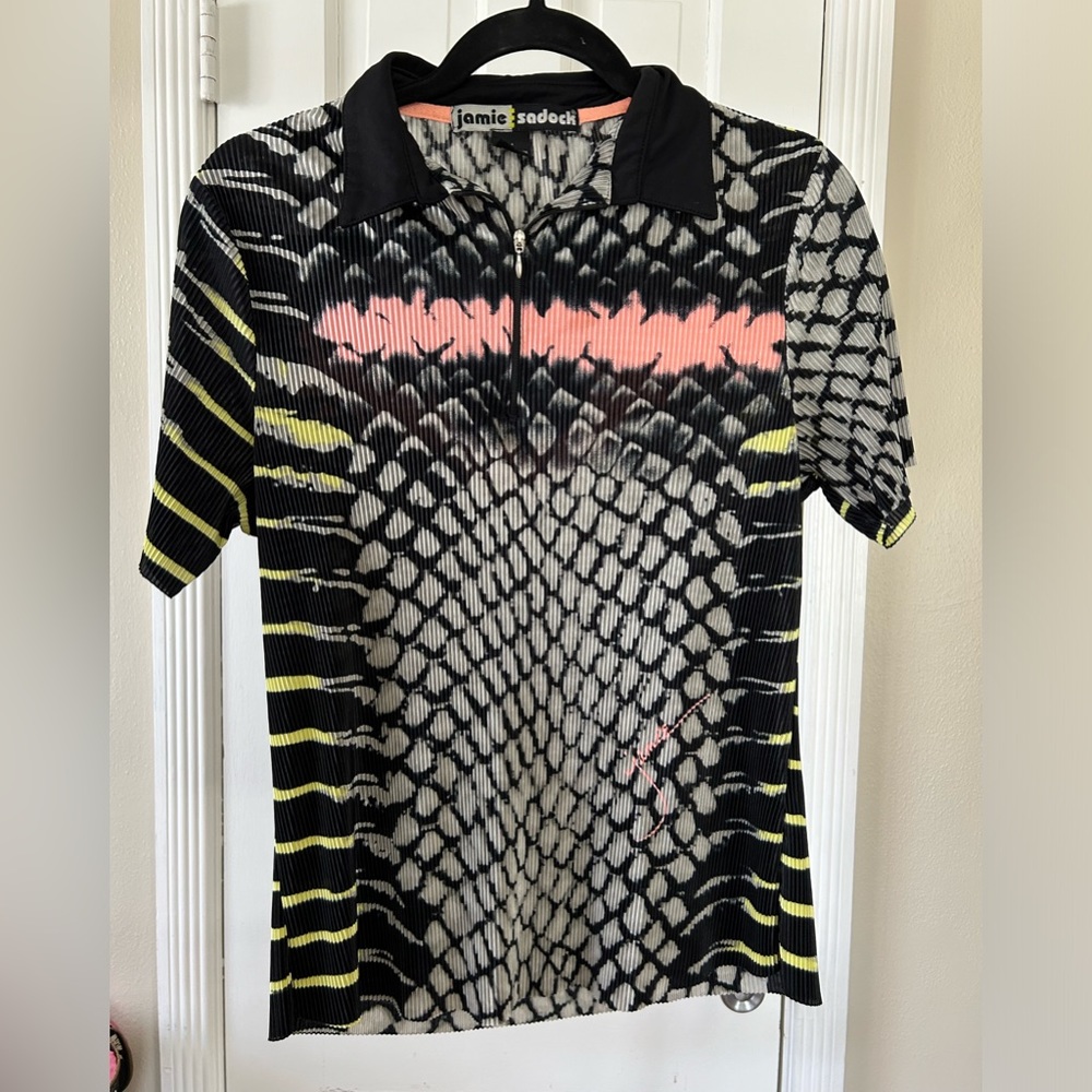 Jamie Sadock Zip-up Polo T-Shirt / Blouse